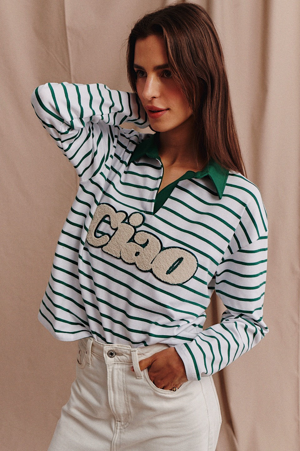 YOUNG GREEN LONGSLEEVE POLO