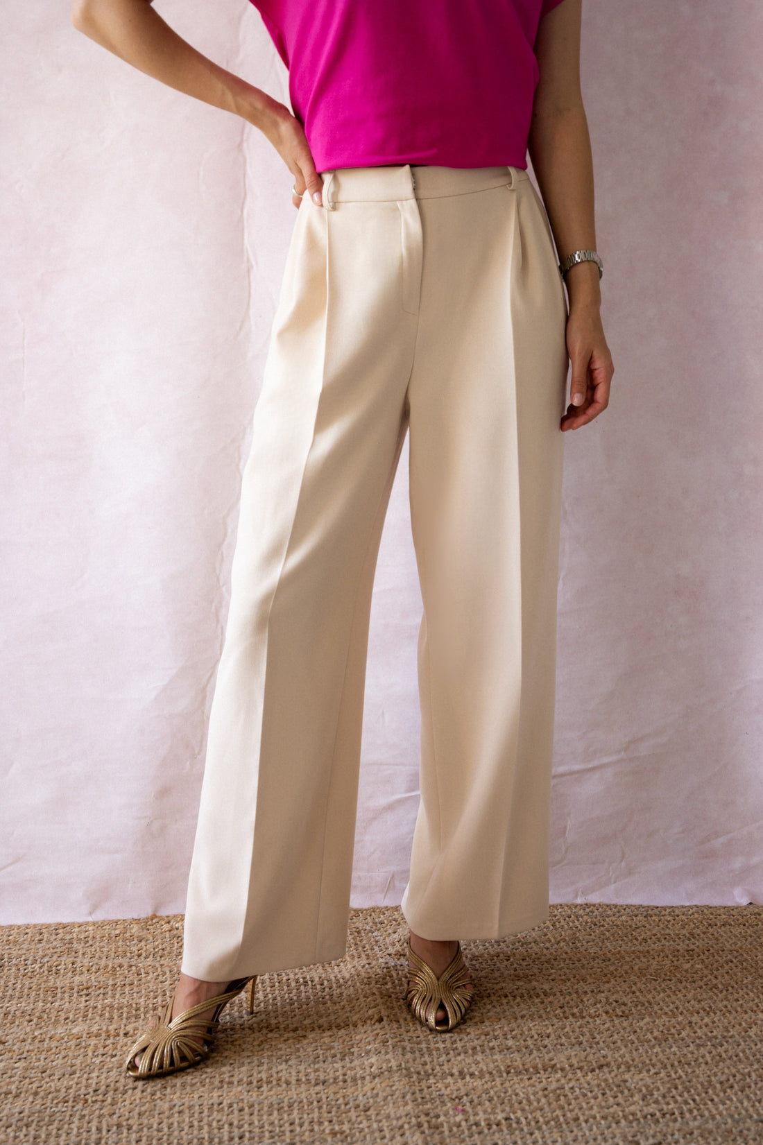 PANTALONI CREAM TROUSERS