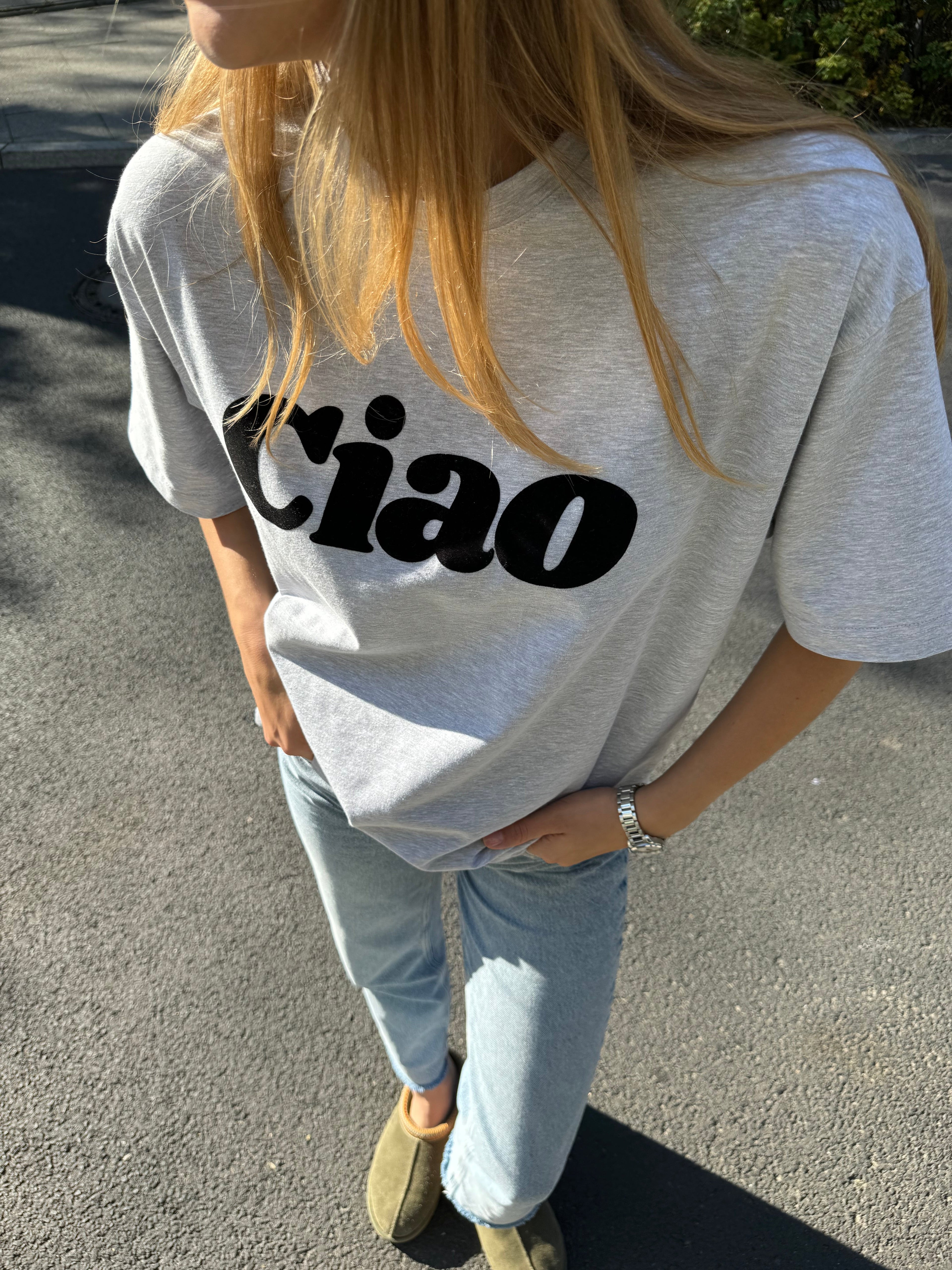 CIAO GREY OVERSIZE T-SHIRT