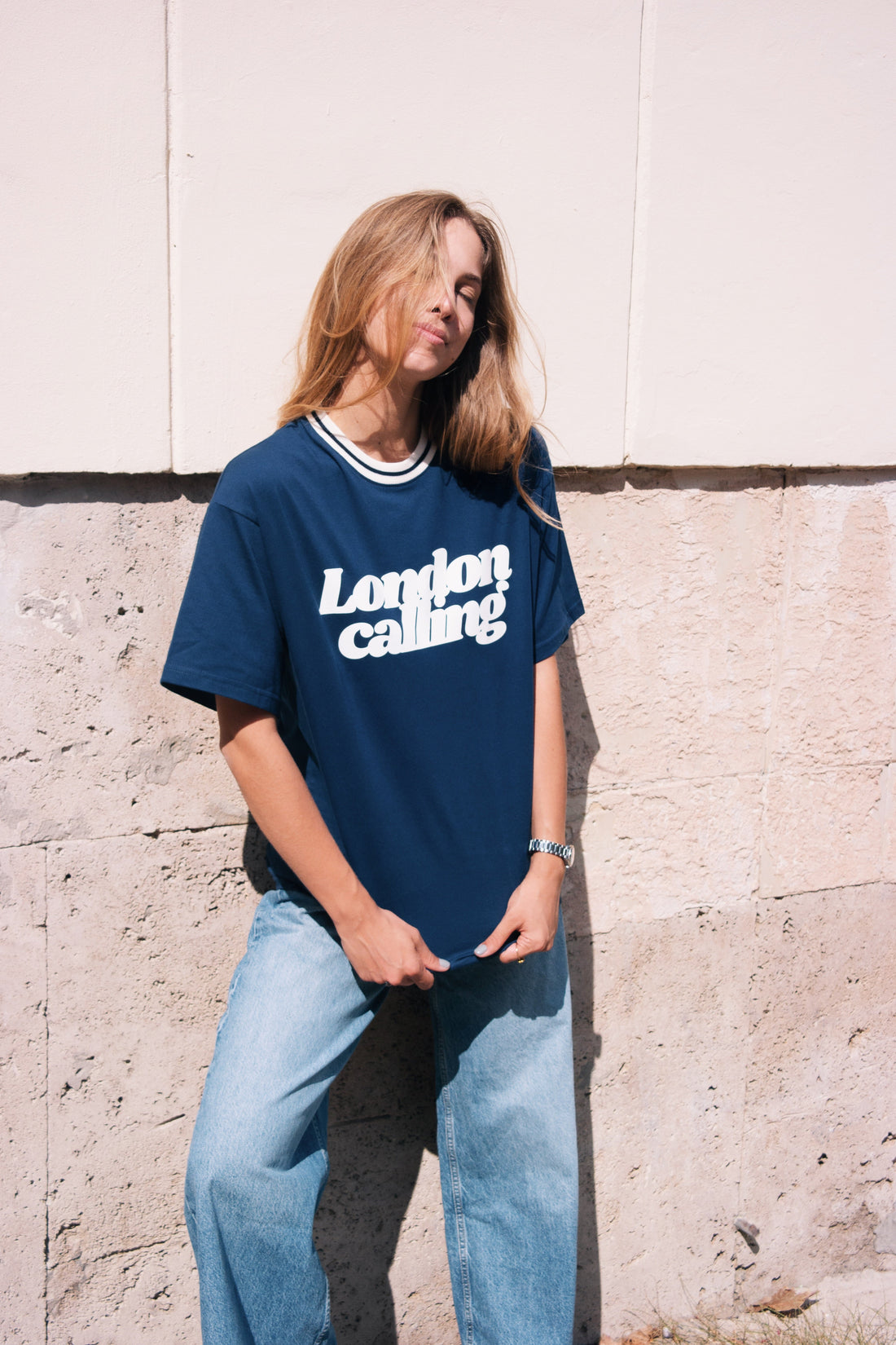 LONDON NAVY OVERSIZE T-SHIRT