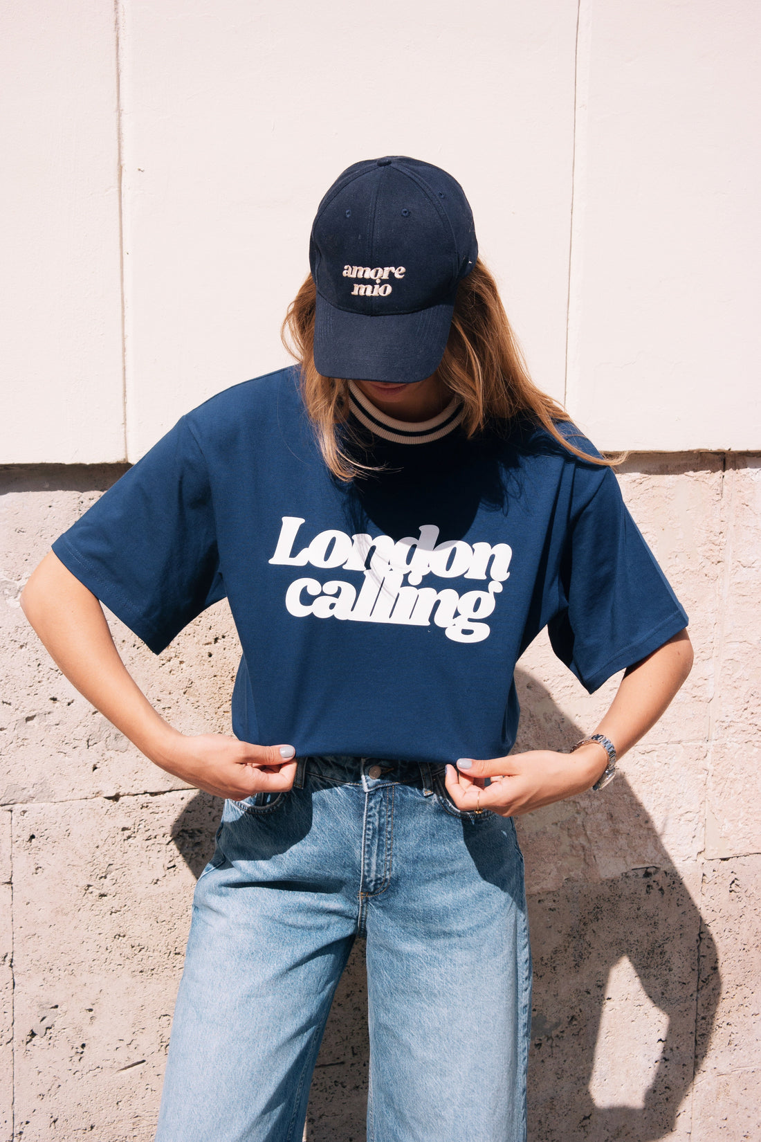 LONDON NAVY OVERSIZE T-SHIRT