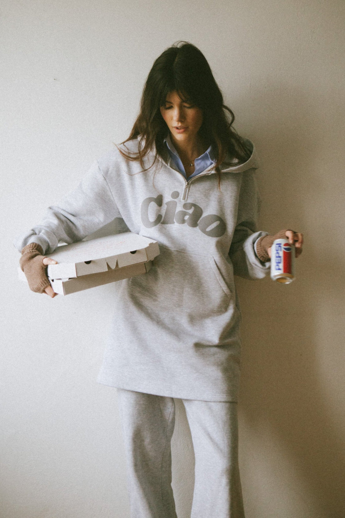 BLISS GREY LONG SWEATSHIRT