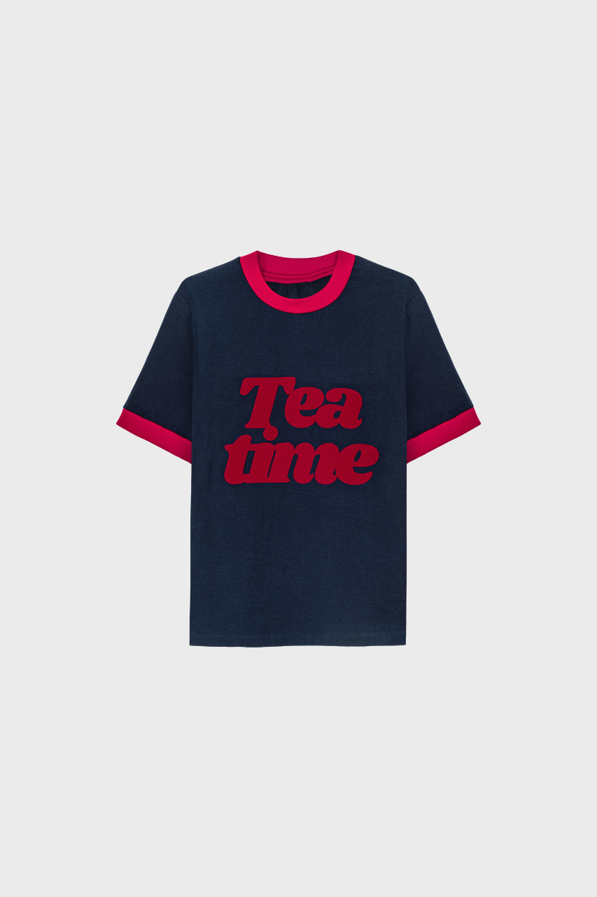 TEA TIME NAVY T-SHIRT