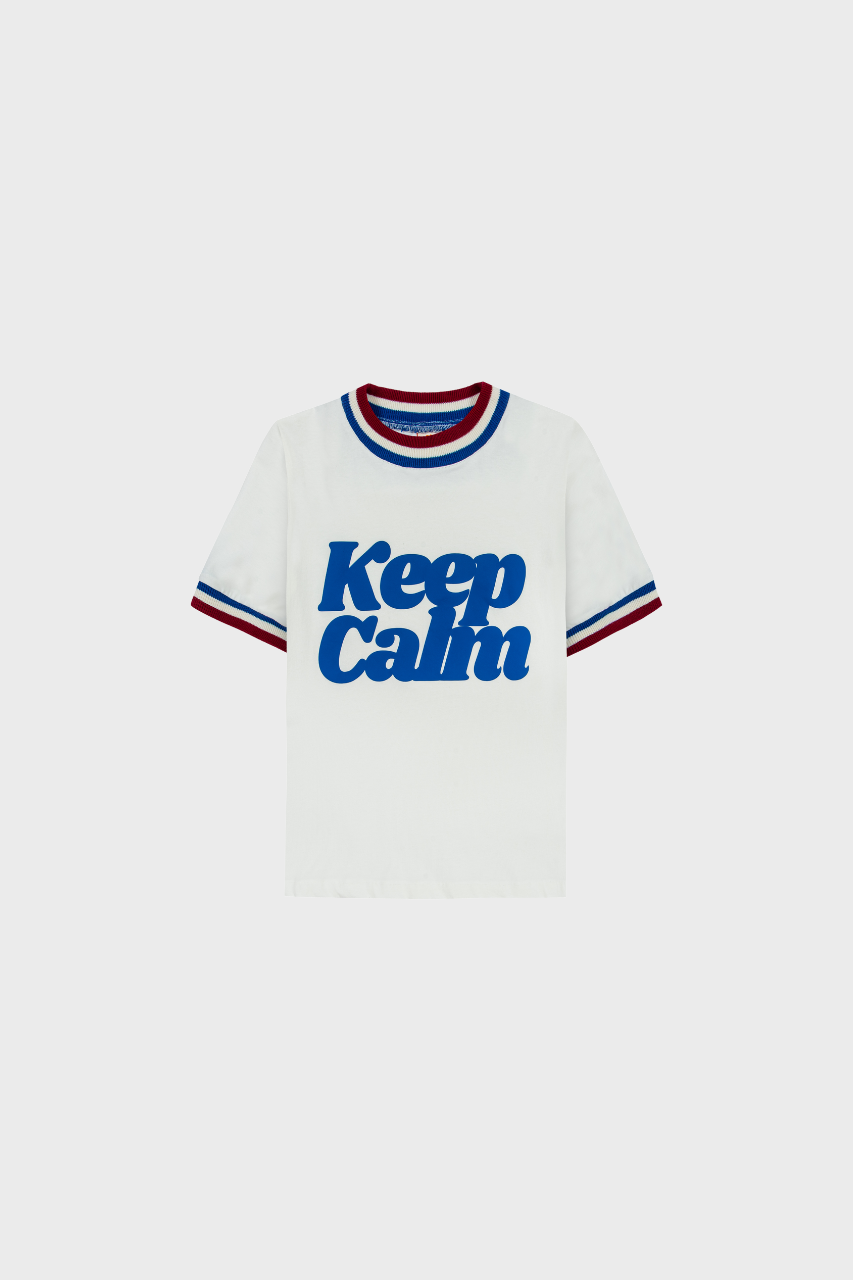 KEEP CALM CREAM T-SHIRT