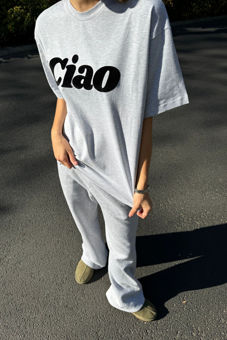 CIAO GREY OVERSIZE T-SHIRT