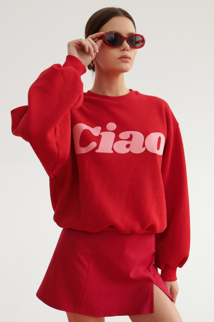 CIAO RED SWEATSHIRT