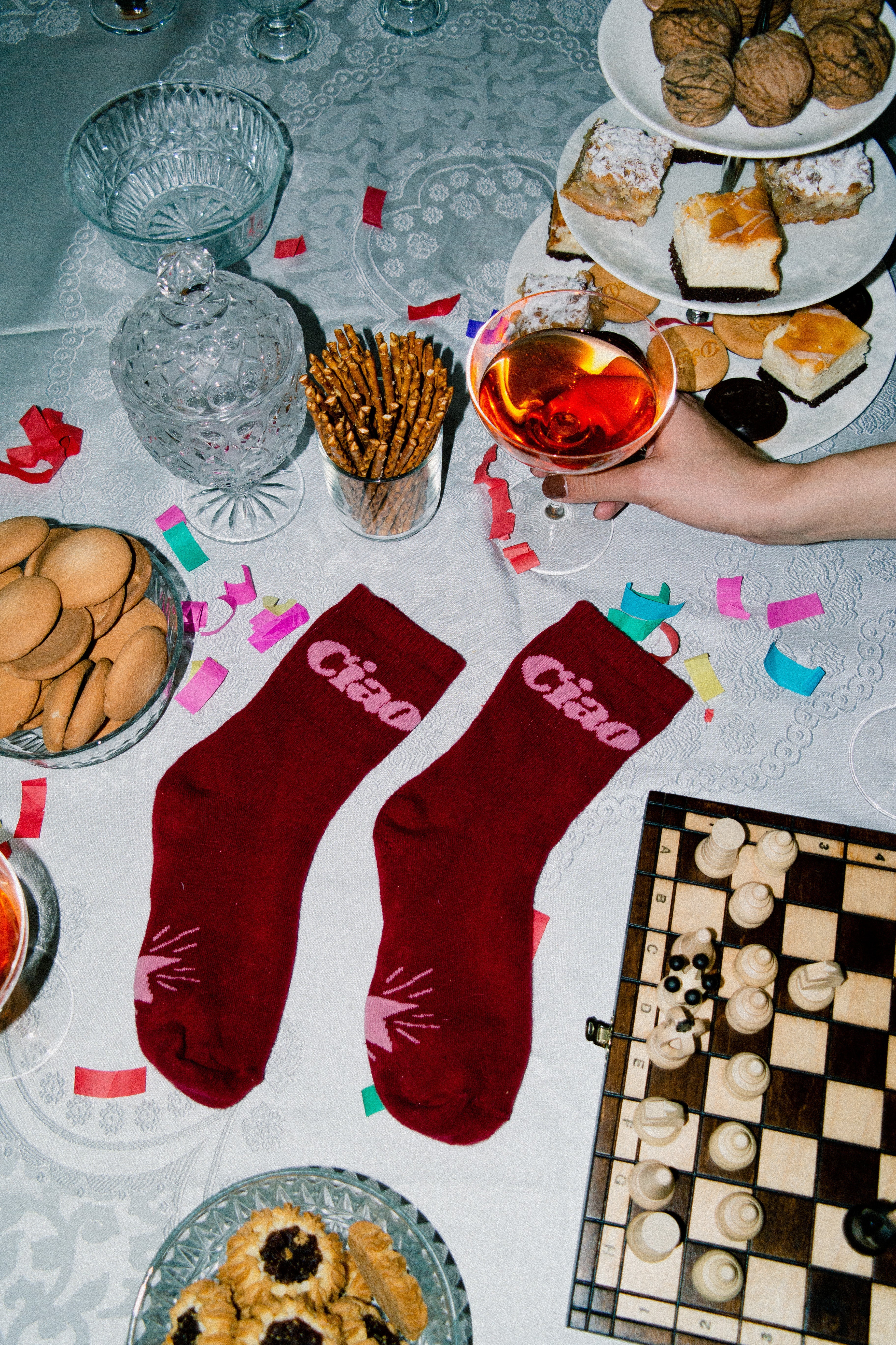 BURGUNDY CIAO SOCKS