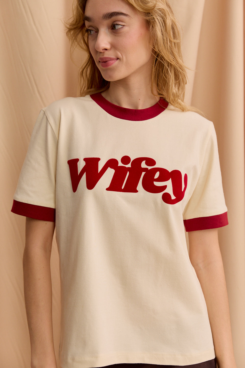 WIFEY BURGUNDY T-SHIRT