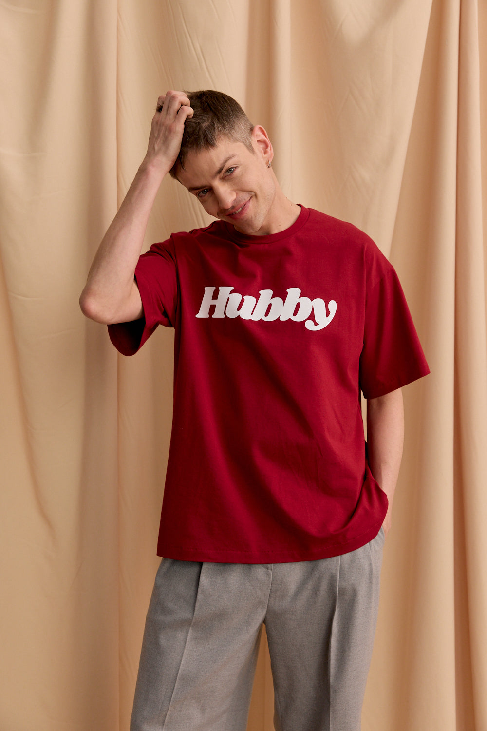 HUBBY BORDO OVERSIZE T-SHIRT - MEN