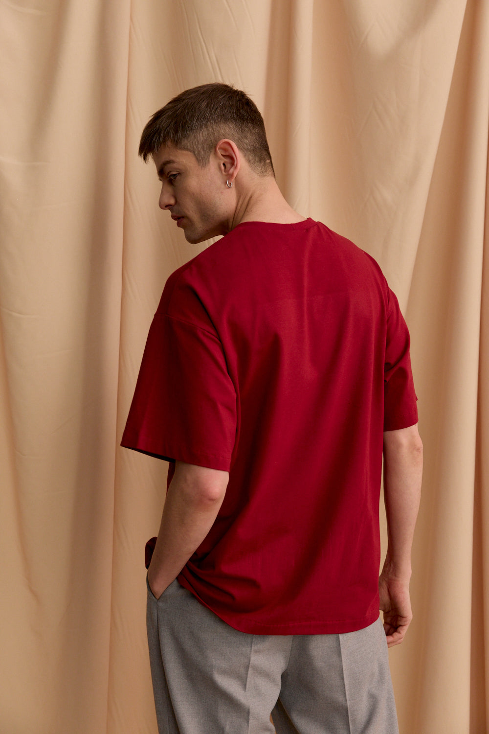 HUBBY BORDO OVERSIZE T-SHIRT - MEN