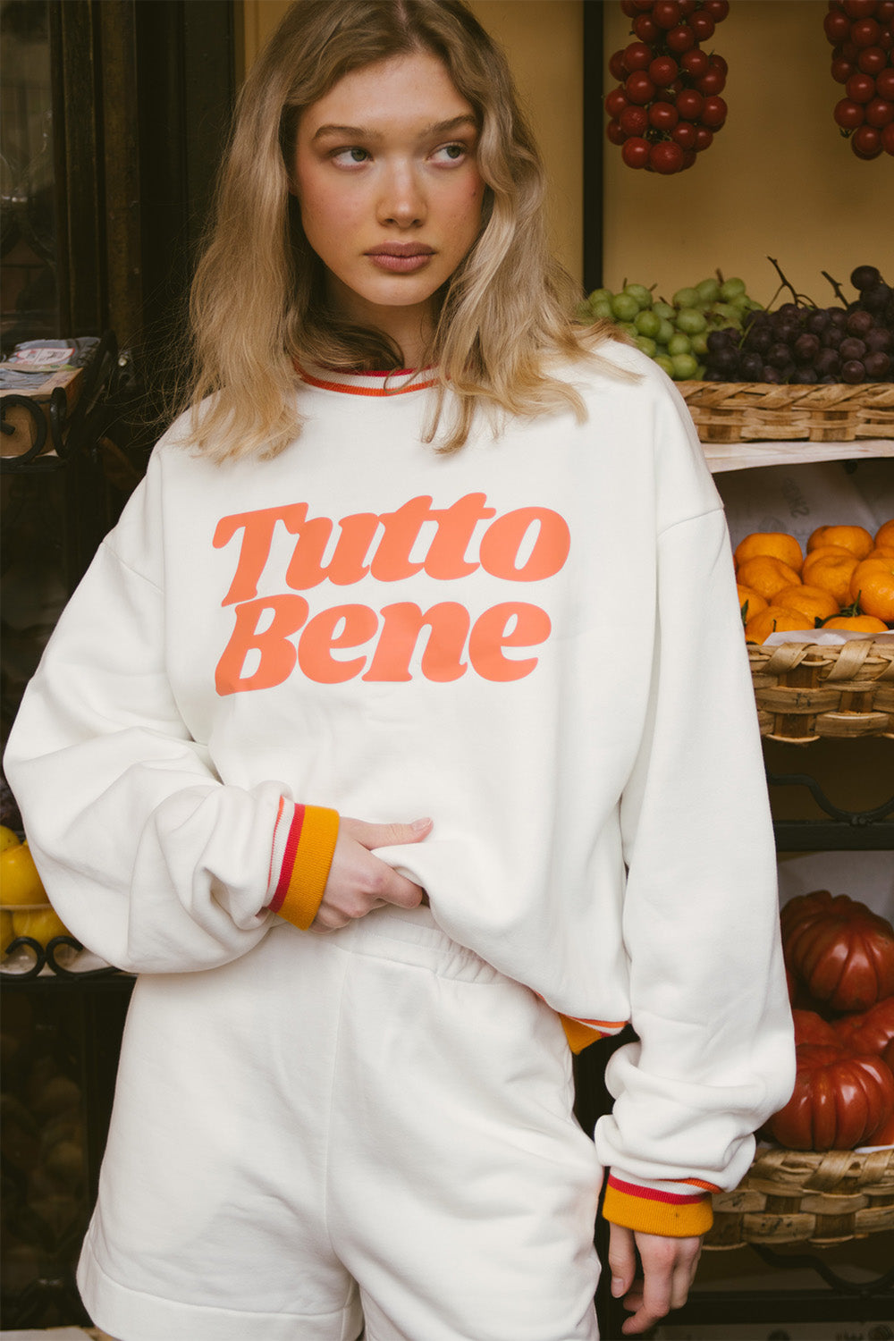 TUTTO BENE WHITE SWEATSHIRT
