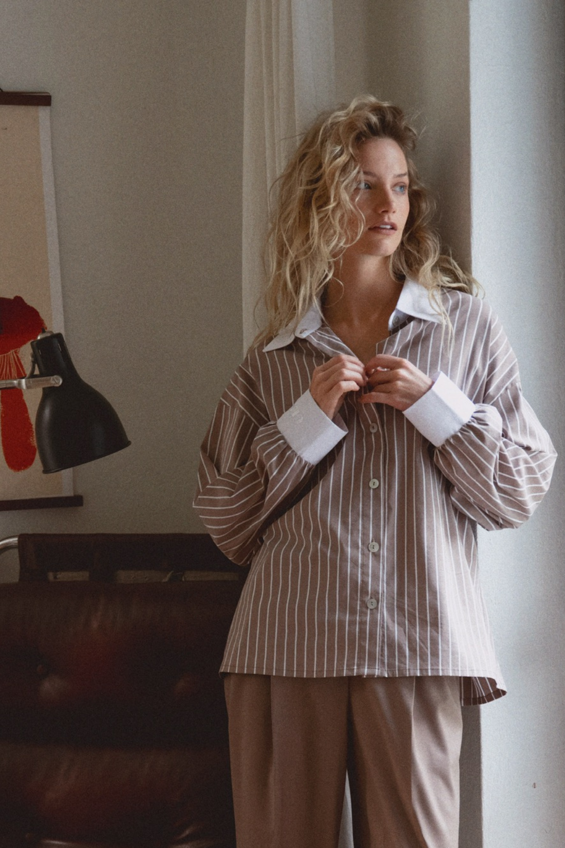 HAZE STRIPED MOKKA SHIRT