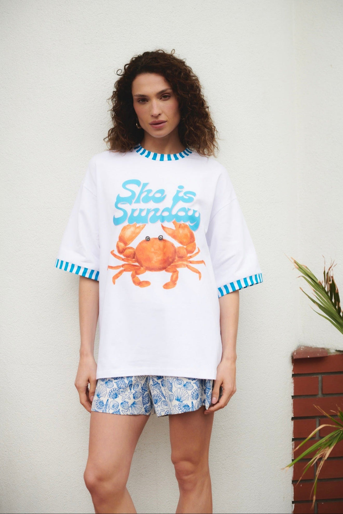 CRAB WHITE T-SHIRT
