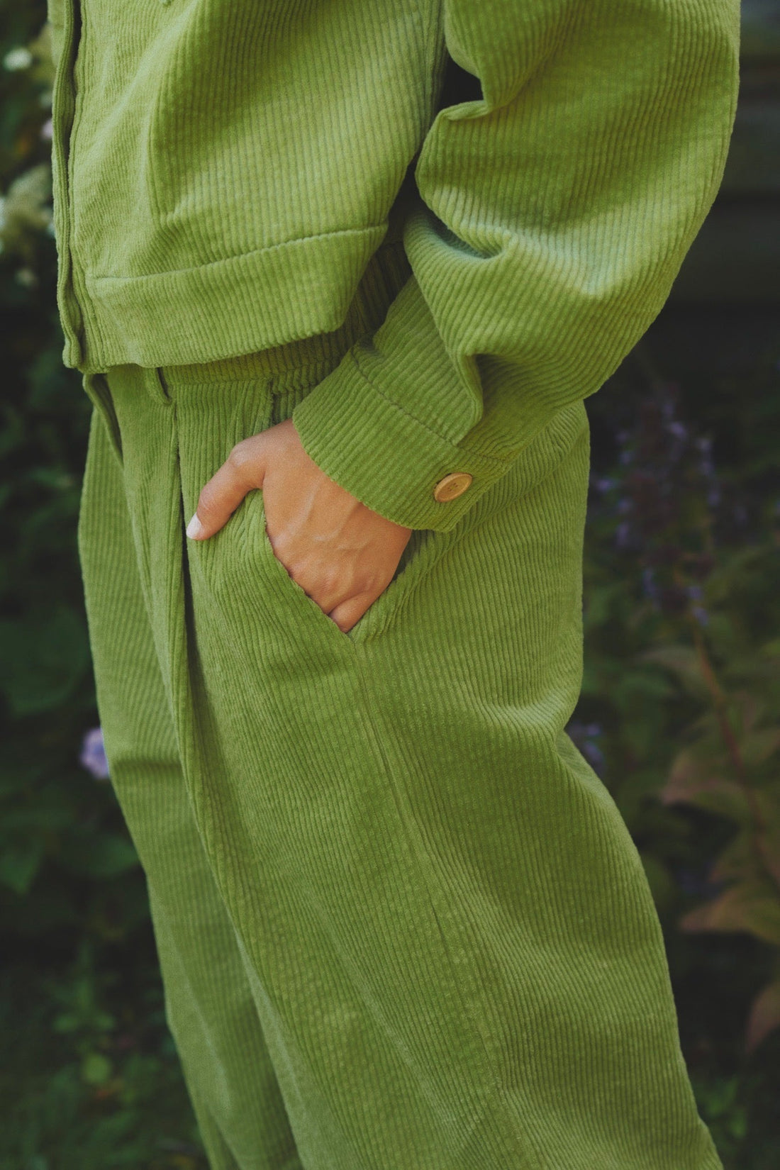 SELVAGGIA OLIVE PANTS