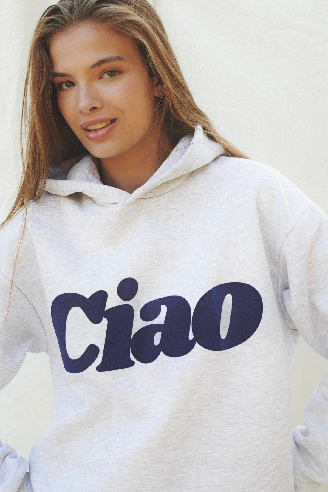 CIAO GREY MELANGE HOODIE